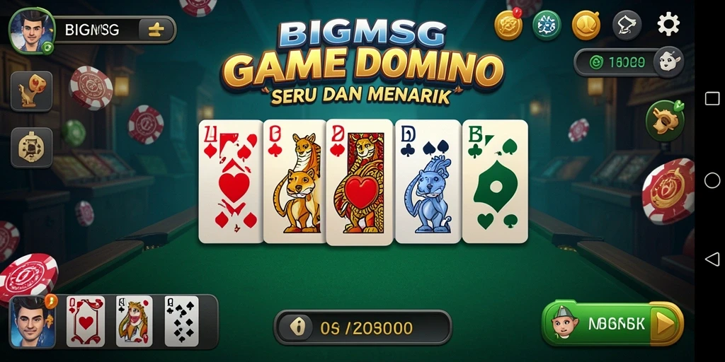 Tampilan gameplay seru di aplikasi BIGMSG.