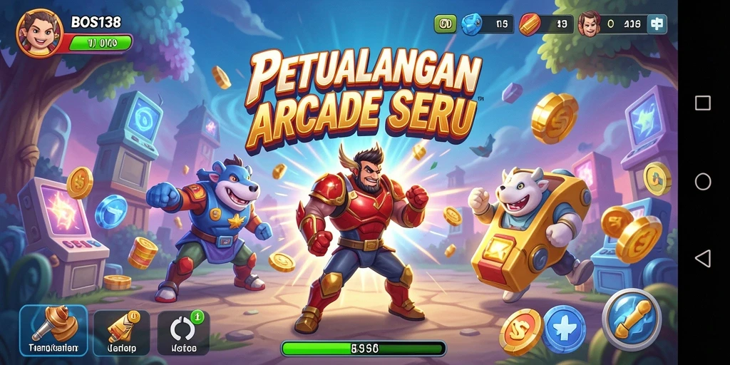Tampilan gameplay seru dari BOS138 yang menampilkan aksi penuh warna.