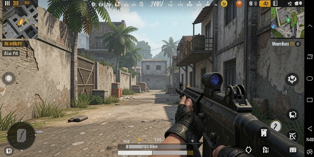 Tangkapan layar gameplay JV88 yang intens dan beraksi.