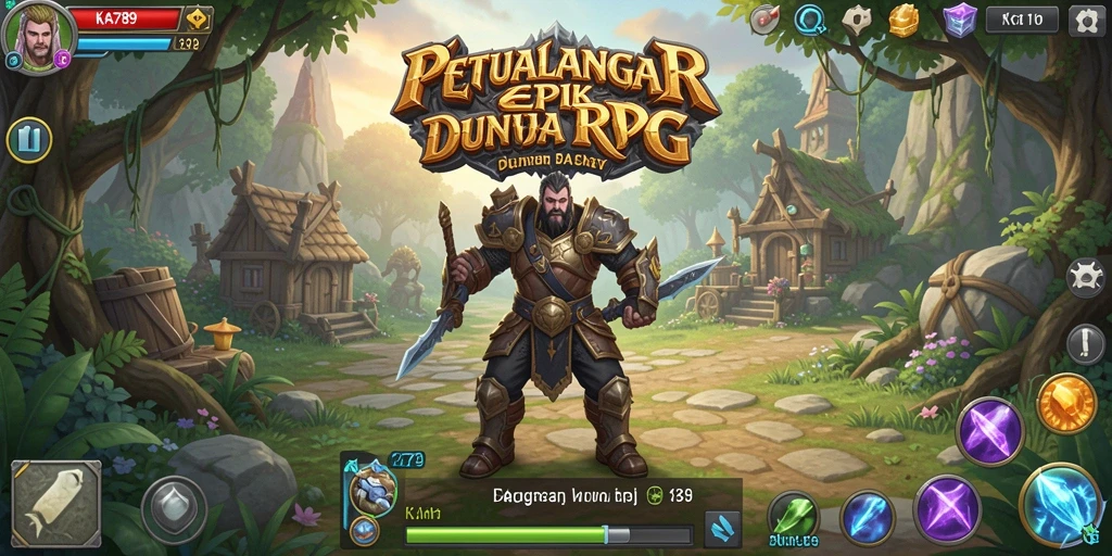 Screenshot utama gameplay KA789 menampilkan pertempuran epik dan karakter yang dinamis.