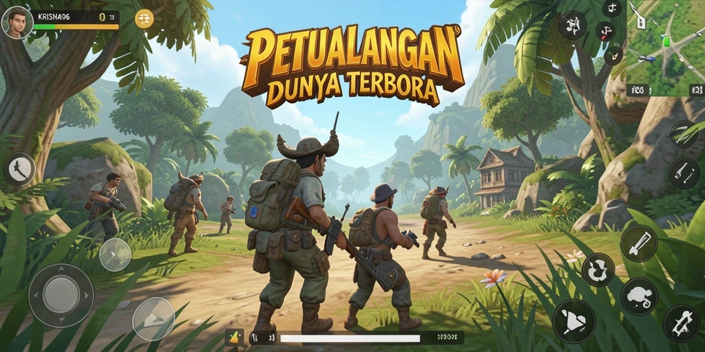 Tampilan menarik dari gameplay Open World KRISNA96 yang menampilkan aksi mendebarkan.