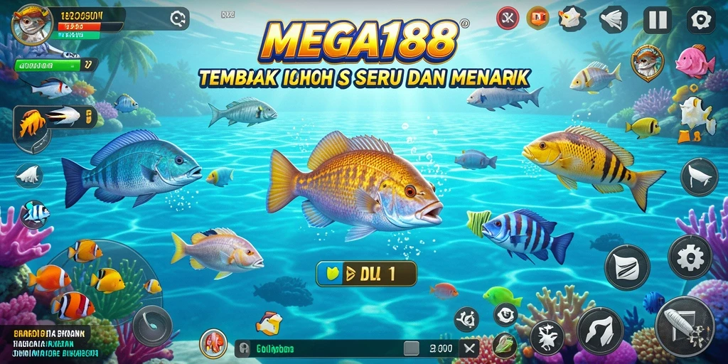 Tampilan gameplay seru dalam MEGA188 dengan aksi Tembak Ikan yang menarik.