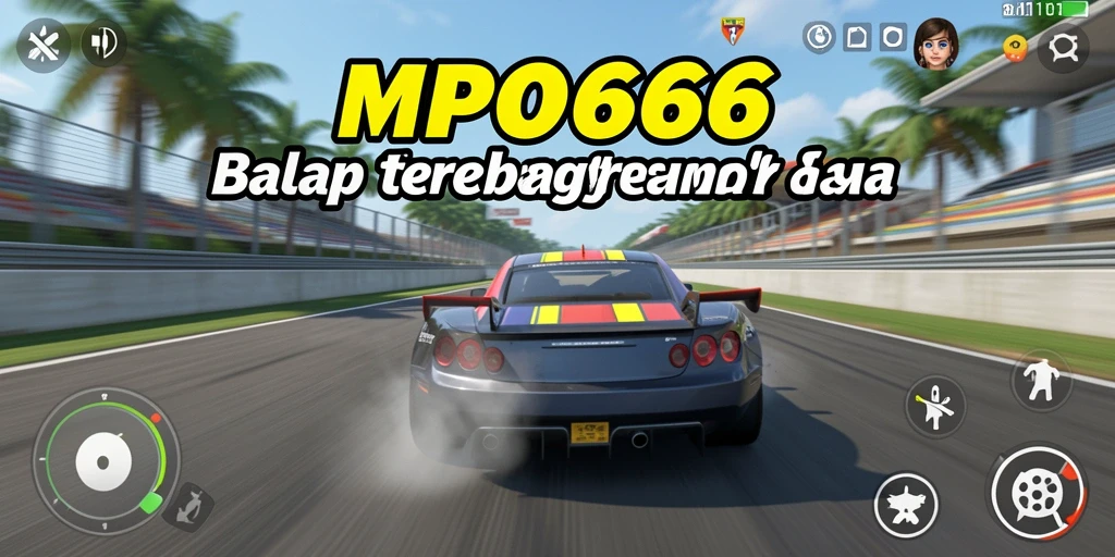 Tangkapan layar MPO666 menunjukkan aksi balapan yang seru dan kompetitif.