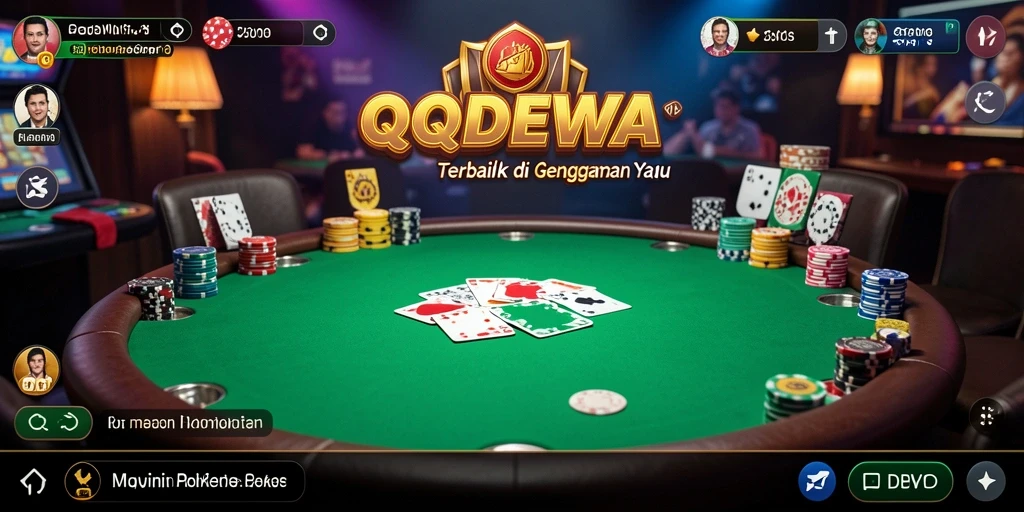 Tampilan gameplay Poker yang menarik dan menantang di QQDEWA.