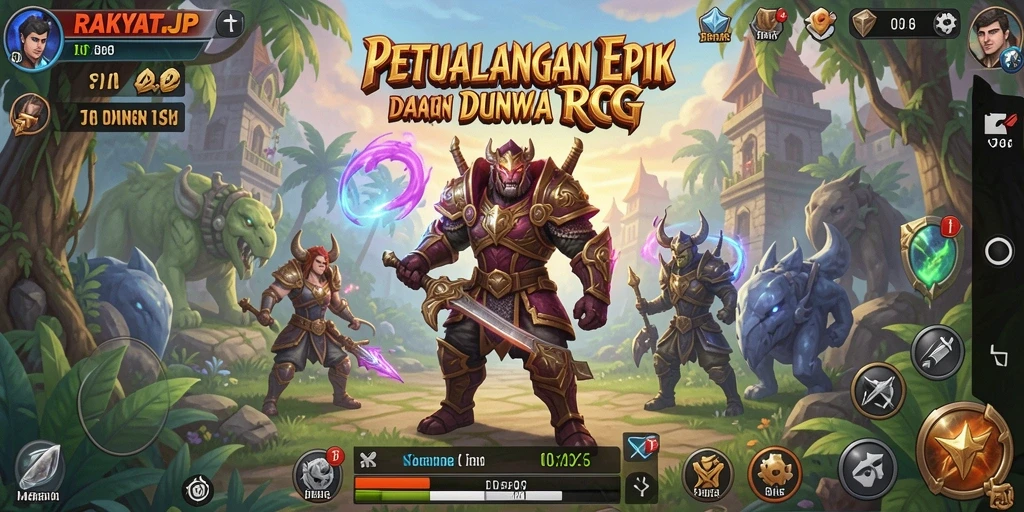Screenshot menunjukkan aksi seru dalam permainan RAKYATJP.