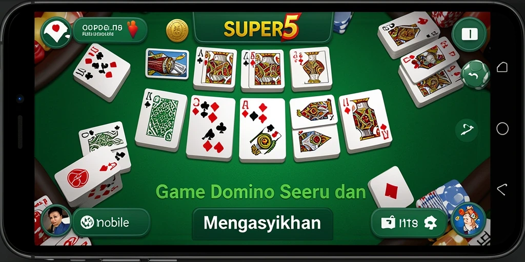 Tampilan seru gameplay Domino di SUPER5.