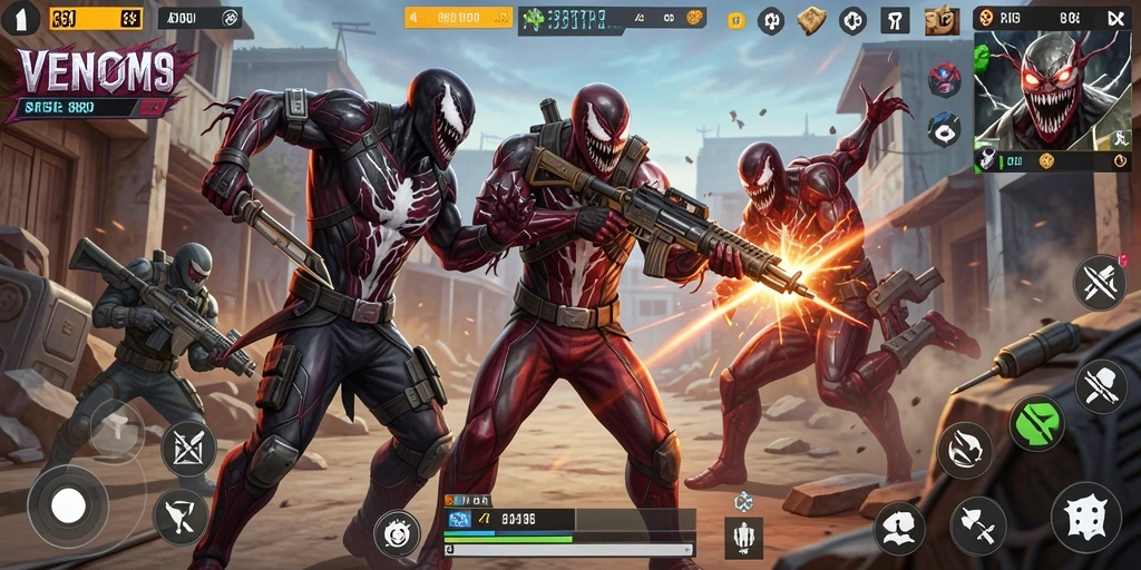 Tampilan seru gameplay Battle Royale di VENOM889.